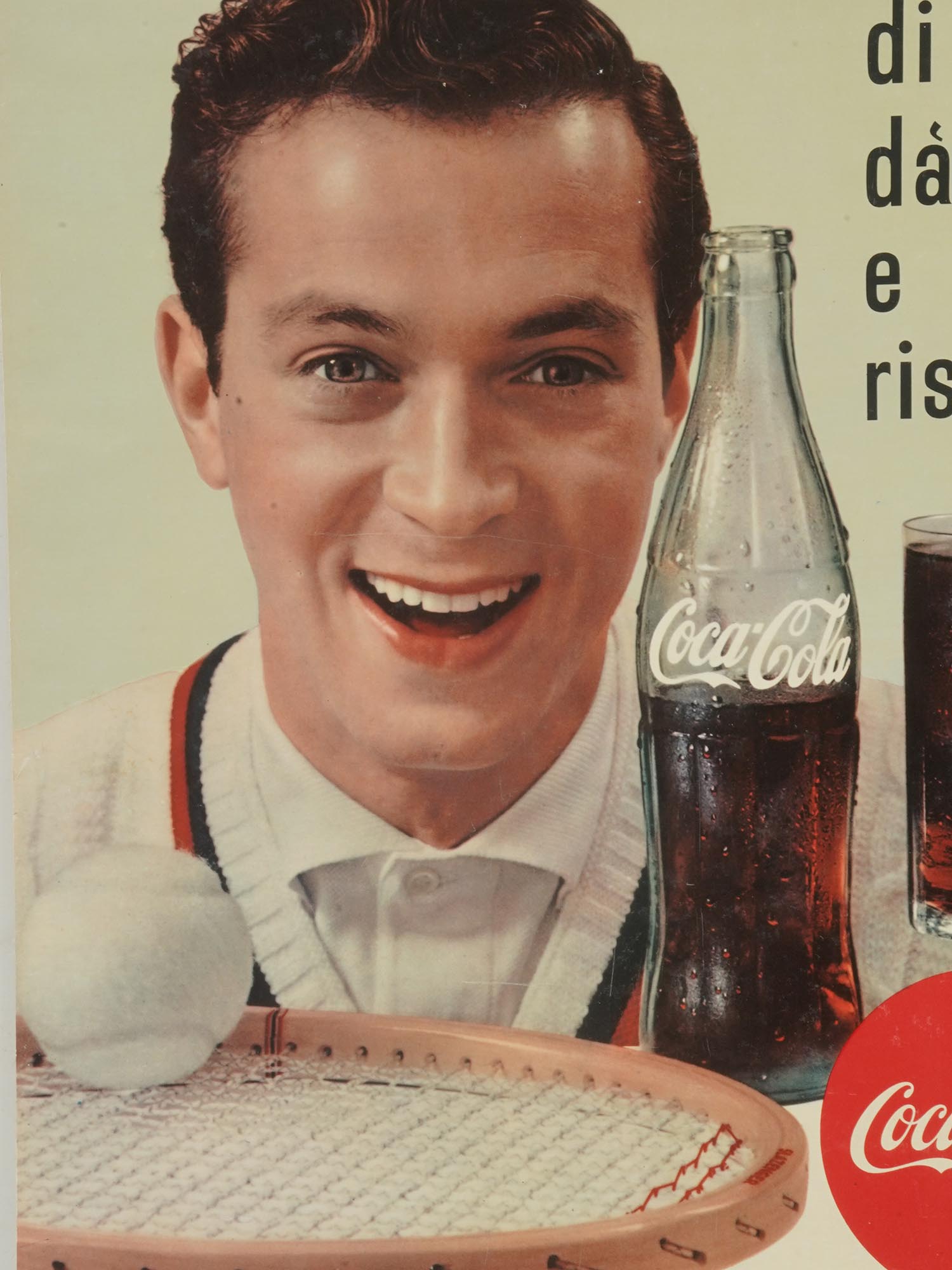 VINTAGE ITALIAN COCA COLA ADVERTISEMENT POSTER PIC-2